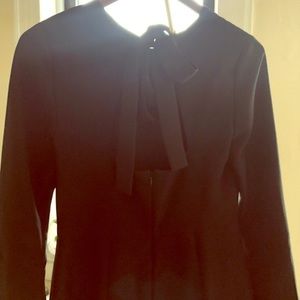 Black work dress with bow tie back detail
